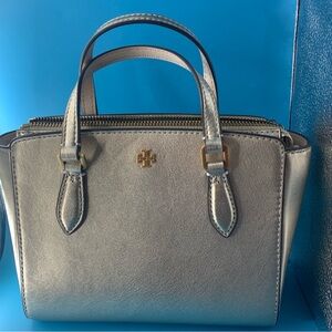 Tory Burch Shimmering Silver Tote